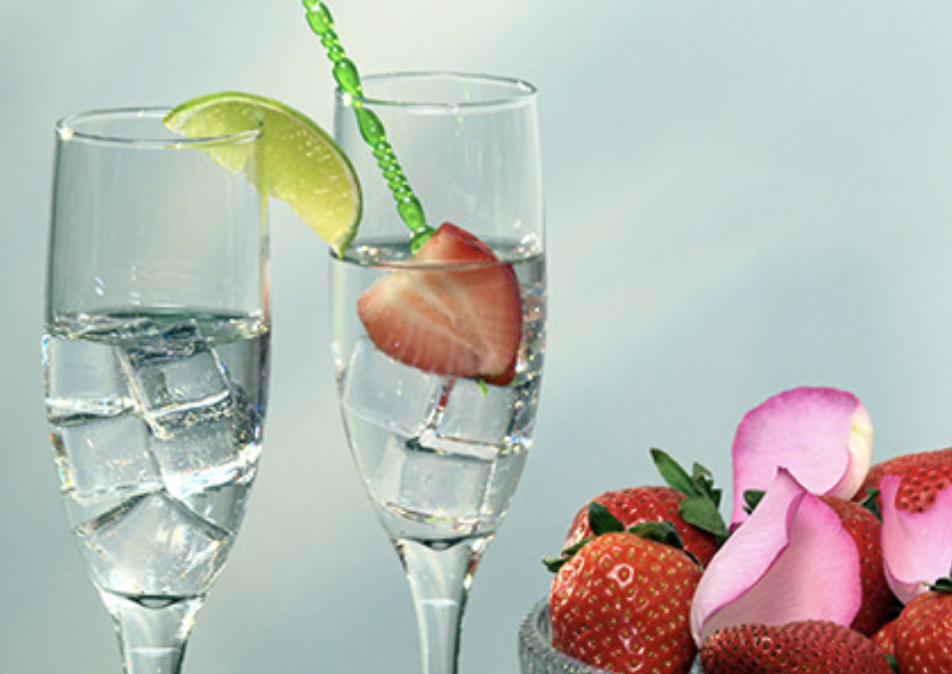 Smirnoff strawberry glass 