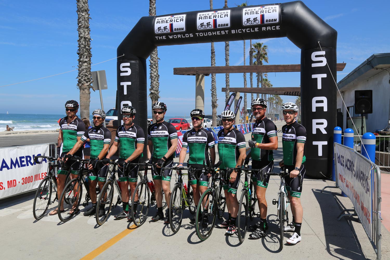 Bikers getting ready to race

