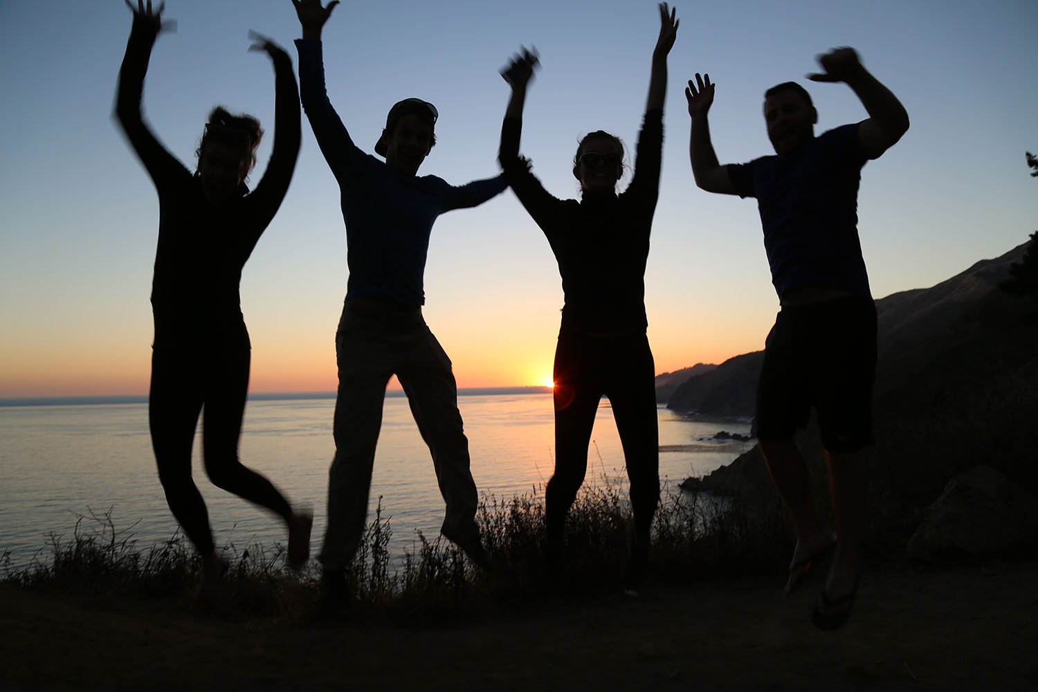 Coastal california group jump
